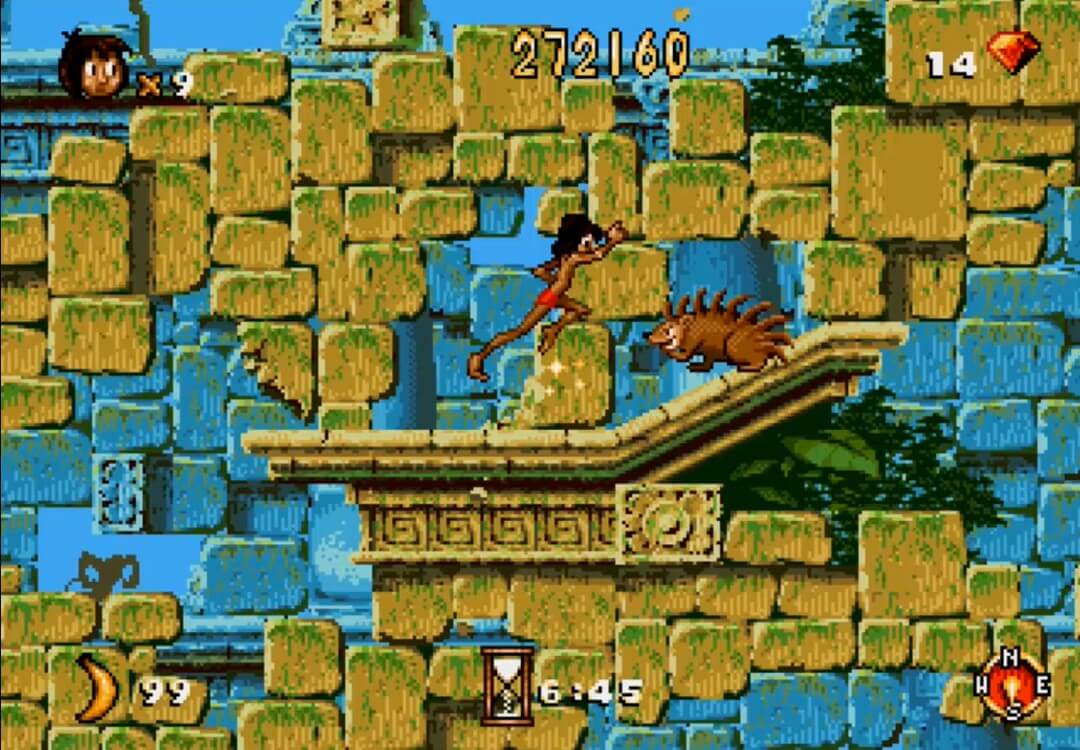 The Jungle Book - геймплей игры Sega Mega Drive\Genesis